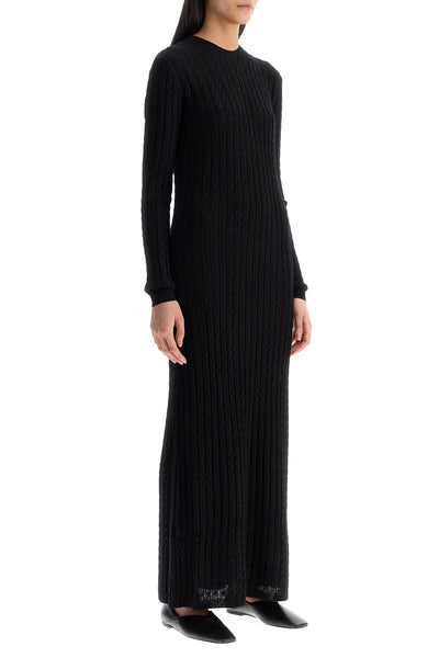 elegant black maxi cable knit dress 251 WRD0142 YA0036 BLACK