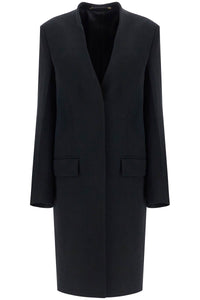 black high collar wide coat in viscose and wool 251 WRO4312 FB0336 BLACK