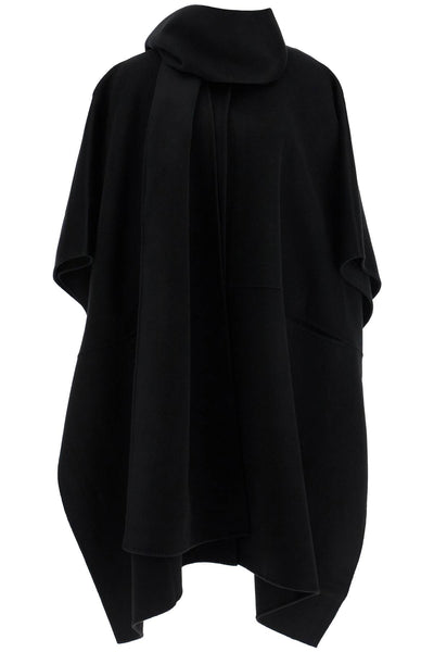 asymmetrical double coat in rws wool black high collar 251 WRO4321 FB0006 BLACK