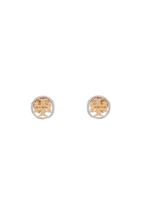 miller button earrings in italian style 26222 TORY GOLD / TORY SILVER