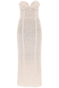 crochet maxi dress in seven 265524 BEIGE