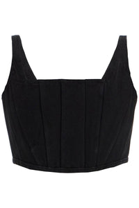 denim bustier top for 2F3RTP006D03 BLACK