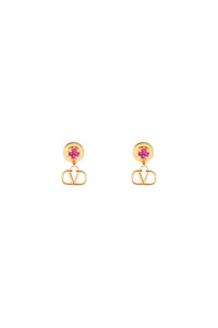 vlogo signature earrings with crystal 4W2J0H29YCW ORO 18 FUCSIA