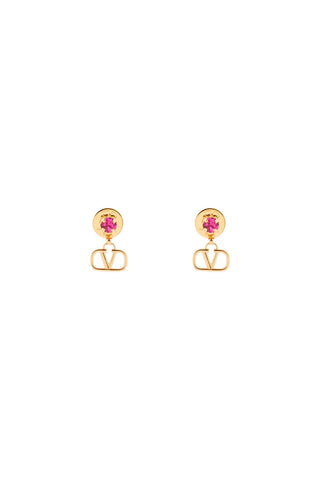 vlogo signature earrings with crystal 4W2J0H29YCW ORO 18 FUCSIA