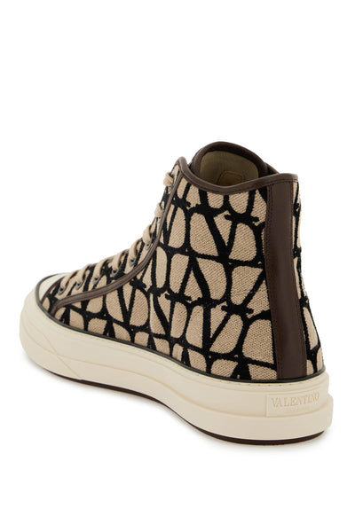 totaloop toile iconographe high-top sneakers 5Y2S0H01RWC NATURALE-NERO/FONDANT/IVORY-FOND-NERO