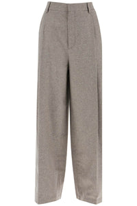 wide leg flannel trousers for men or 30673 DRIFTWOOD