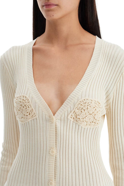 crochet insert cardigan with eight 310724 CREAM