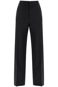 high-waisted black wool dress pants regular fit 31337 BLACK