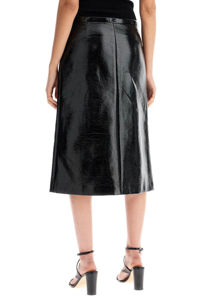 vinyl midi skirt in seven 324CJU181VY0014 BLACK