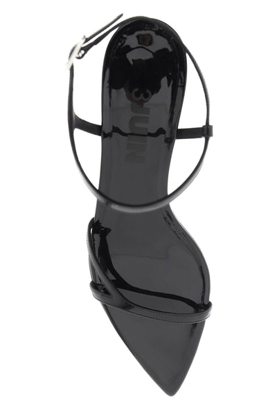 coral patent leather sandals. 324SC00200872997 PATENT BLACK