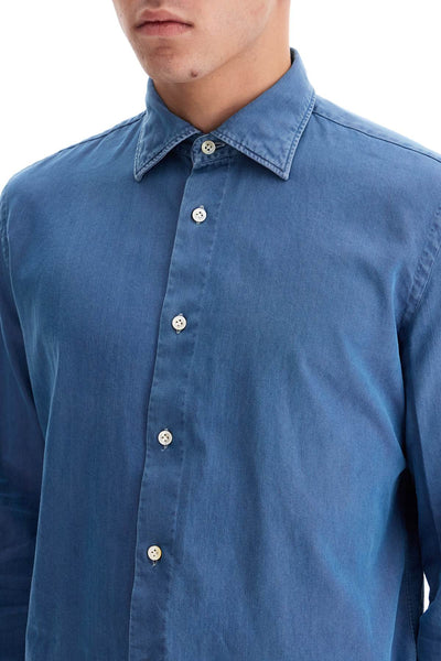 VINCENZO DI RUGGIERO denim effect shirt 33 IN754 | Italystation.com - Shop Now at italystation.com