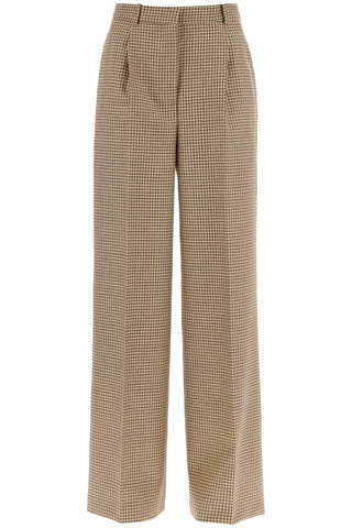 wide leg pants with check motif 3541MDP19 237700 SAND