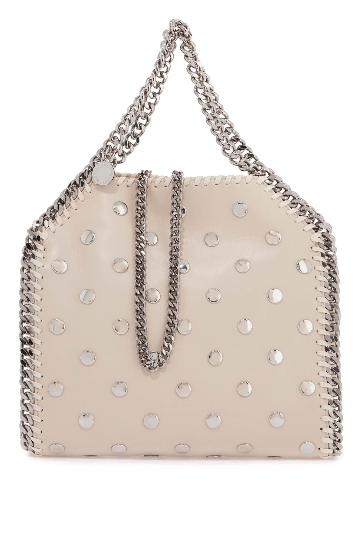 mini falabella tote bag with studs 371223 WP0454 PURE WHITE