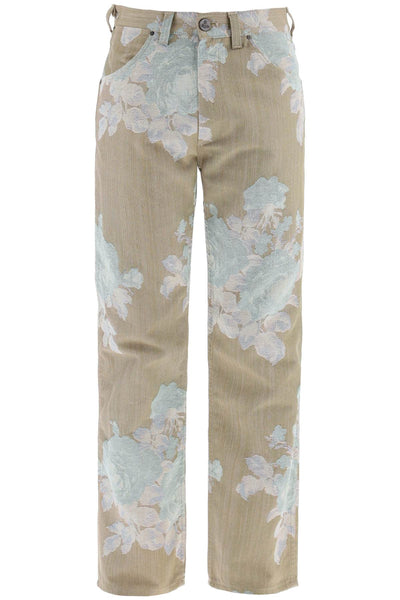 "floral jacquard ranch jeans 3902000NW00RN ROSES