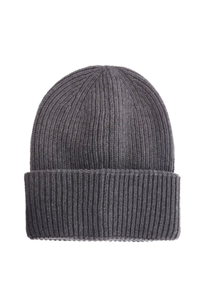 gray ribbed virgin wool hat 3B000 04 M1241 GREY