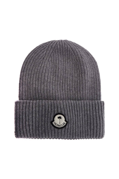 gray ribbed virgin wool hat 3B000 04 M1241 GREY