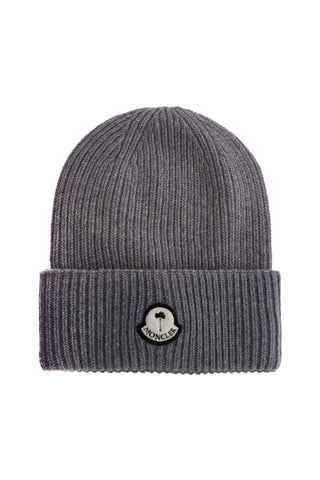 gray ribbed virgin wool hat 3B000 04 M1241 GREY