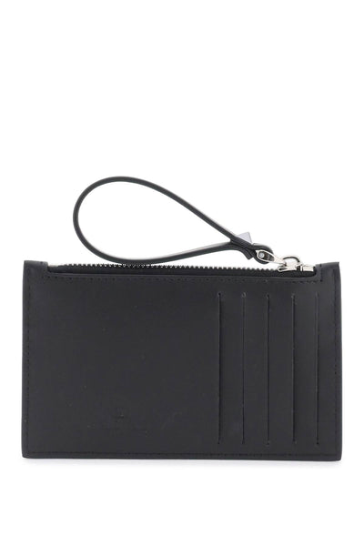 leather vltn cardholder 3Y2P0540LVN NERO BIANCO