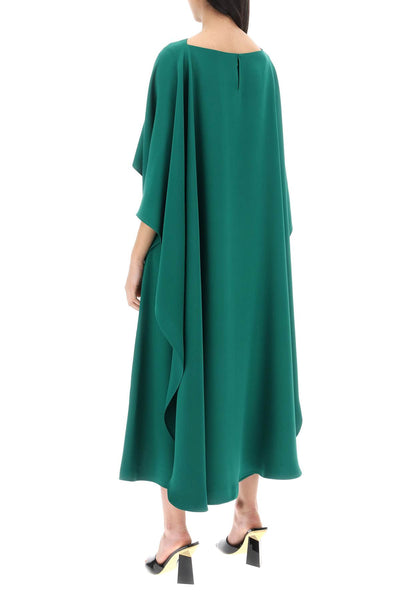 Valentino garavani cady couture cape dress in 4B3VA7G51MM BASIL GREEN