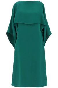 Valentino garavani cady couture cape dress in 4B3VA7G51MM BASIL GREEN