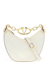 mini vlogo moon bag in nappa leather with chain 5W2B0Q43PHV IVORY