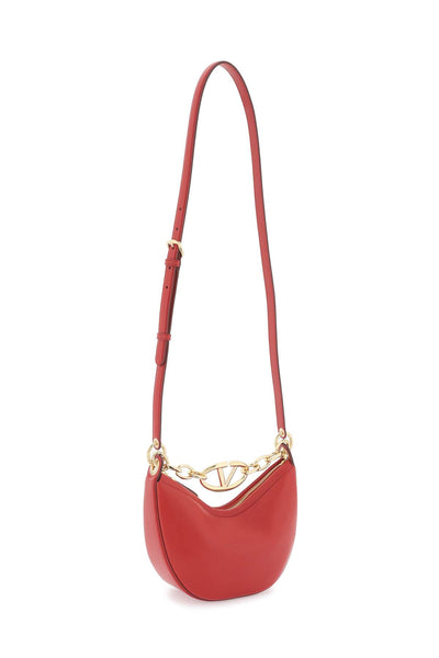 mini vlogo moon bag in nappa leather with chain 4W0B0Q43PHV ROSSO V