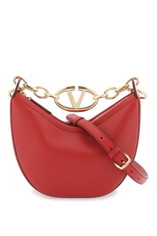 mini vlogo moon bag in nappa leather with chain 4W0B0Q43PHV ROSSO V