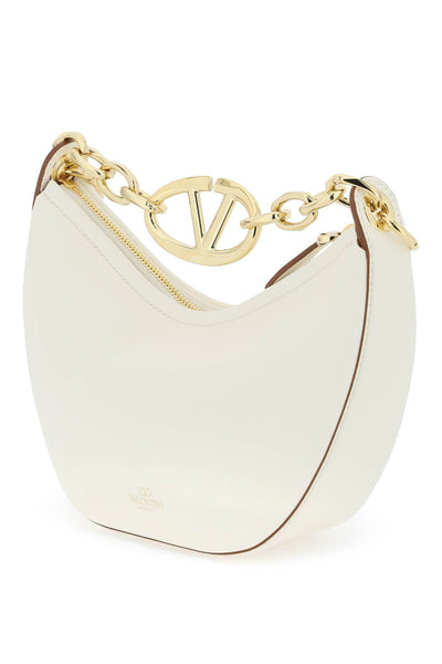 mini vlogo moon bag in nappa leather with chain 5W2B0Q43PHV IVORY