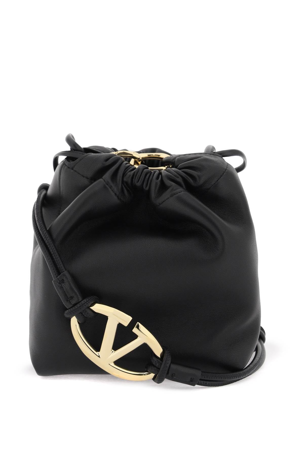 mini vlogo bucket bag with pouf 5W2P0AC3ZFJ NERO