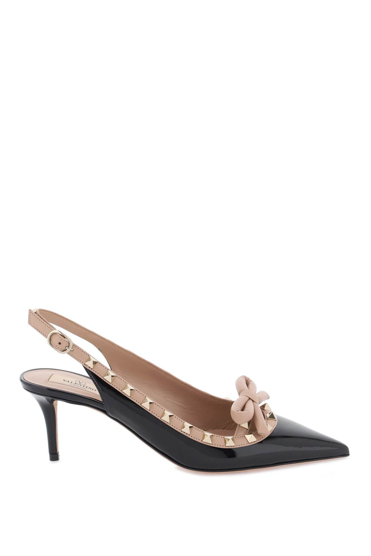 rockstud slingback pumps 5W2S0IB8TZE NERO/ROSE CANNELLE