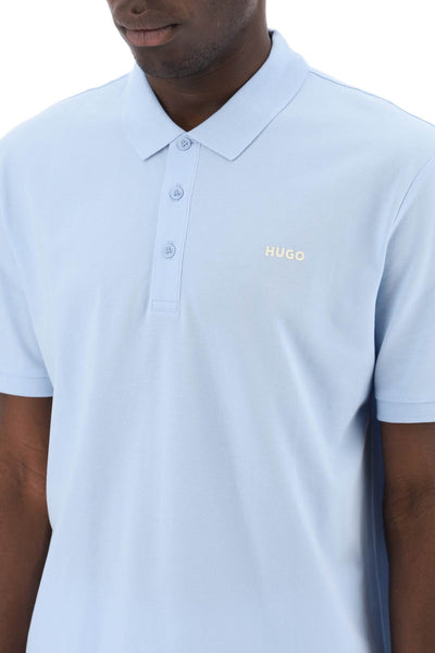 Hugo cotton piqué donos polo shirt 50466182 LIGHT PASTEL BLUE