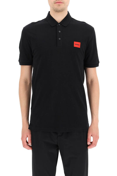 polo shirt with logo patch 50490770 BLACK