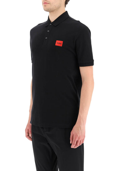 polo shirt with logo patch 50490770 BLACK