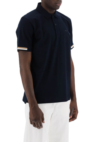 parlay polo shirt with stripe detail 50467113 DARK BLUE