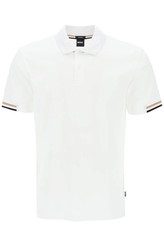 parlay polo shirt with stripe detail 50467113 WHITE