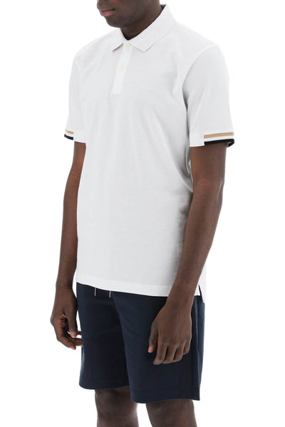 parlay polo shirt with stripe detail 50467113 WHITE