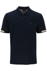 parlay polo shirt with stripe detail 50467113 DARK BLUE