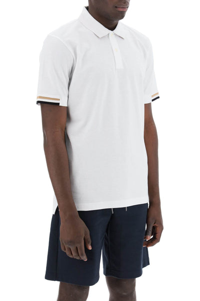 parlay polo shirt with stripe detail 50467113 WHITE