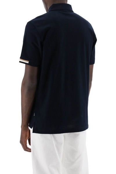 parlay polo shirt with stripe detail 50467113 DARK BLUE