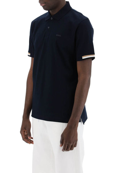 parlay polo shirt with stripe detail 50467113 DARK BLUE