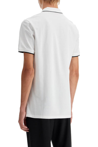 slim fit piqué polo shirt 50467344 WHITE