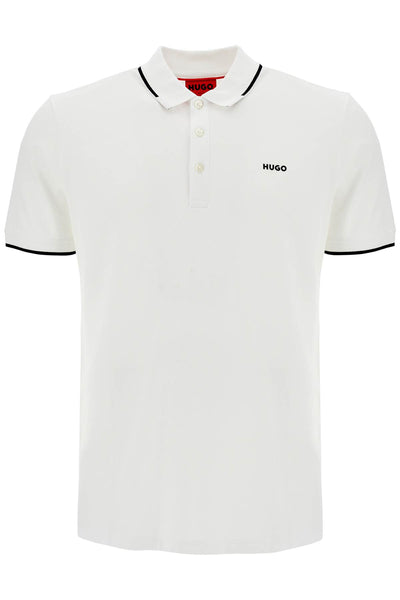 slim fit piqué polo shirt 50467344 WHITE