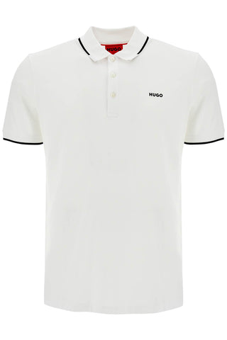 slim fit piqué polo shirt 50467344 WHITE