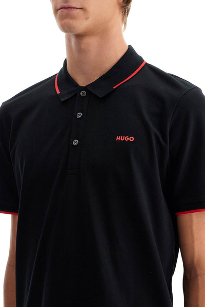 slim fit piqué polo shirt 50467344 BLACK