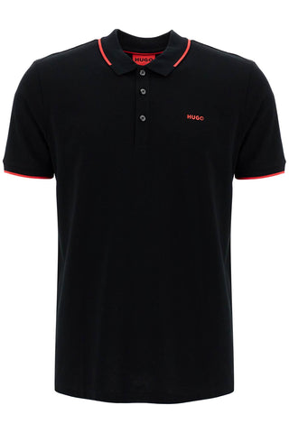 slim fit piqué polo shirt 50467344 BLACK