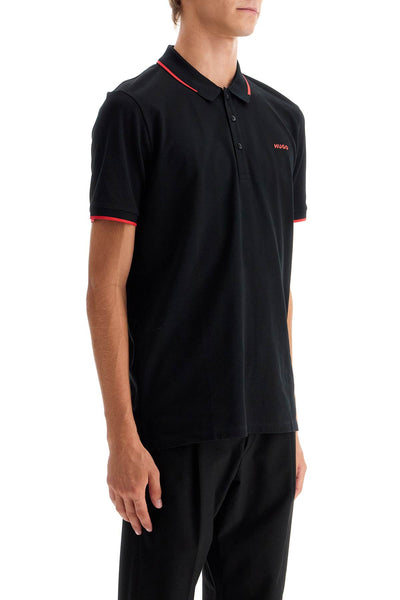 slim fit piqué polo shirt 50467344 BLACK