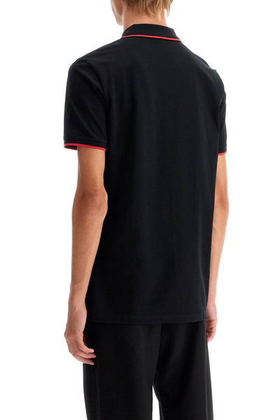 slim fit piqué polo shirt 50467344 BLACK