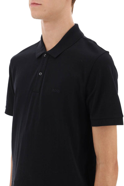 organic cotton pallas polo shirt 50468362 BLACK