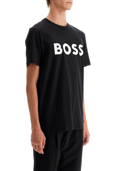 logo print t-shirt 50481923 BLACK