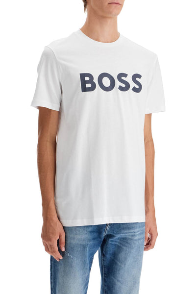 logo print t-shirt 50481923 WHITE